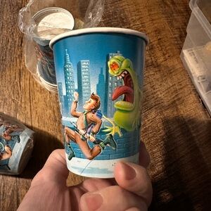 Vintage ghostbusters party cups